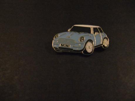 Austin Mini Cooper blauw ( wit dak)